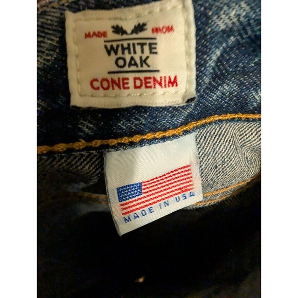 Levi's 511 Slim 36x32 (34x32) Made In USA Faded Distressed White Oak Cone Denim - Picture 2 of 12